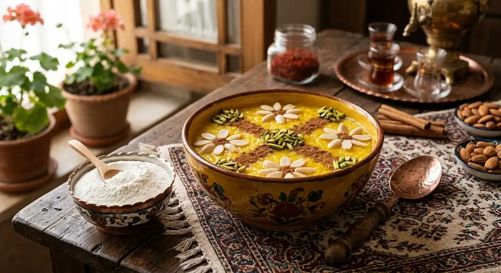 پخت شله‌زرد مجلسی و تهیه آرد برنج با نرمه هاشمی
